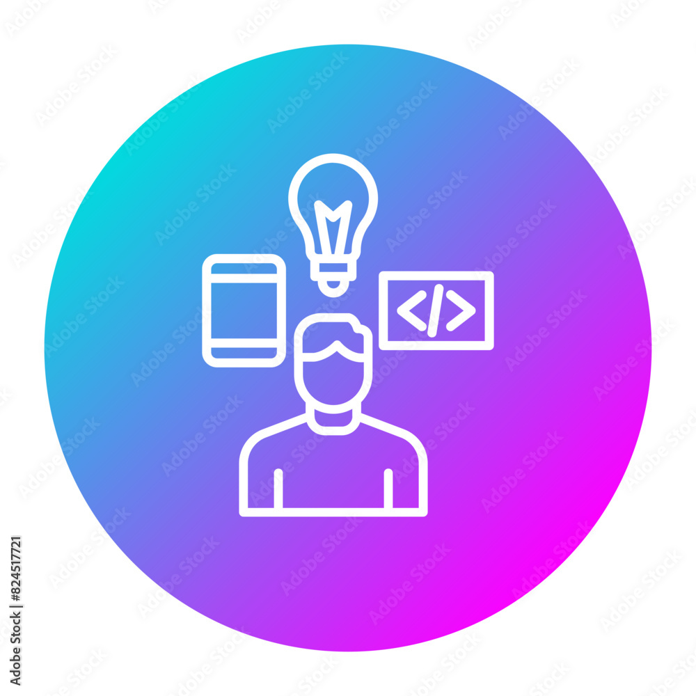 Tech Savvy User vector icon. Can be used for No Code iconset. Tech Savvy User vector icon. Can be used for No Code iconset.