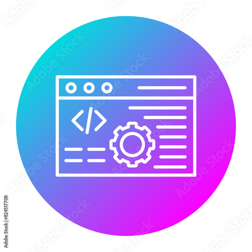 System Console vector icon. Can be used for No Code iconset.
