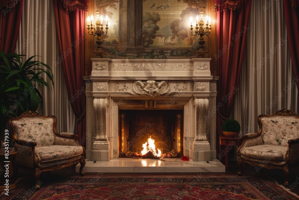 Classical Fireplace Interior Classical Fireplace Interior