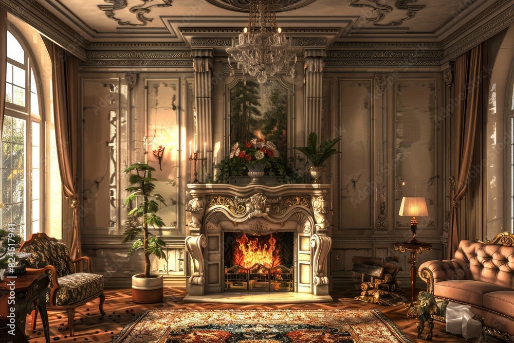 Classical Fireplace Interior
