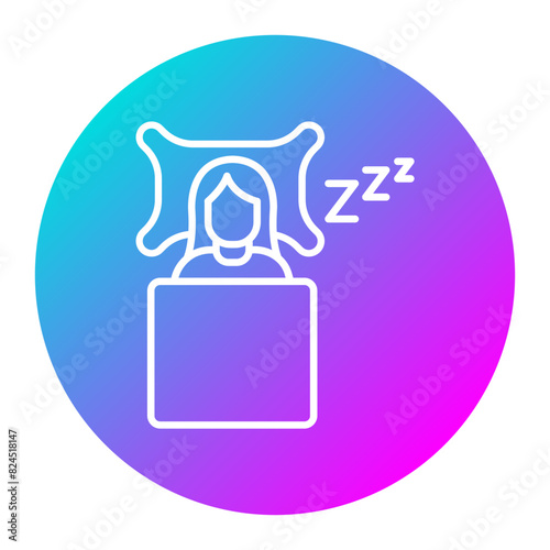 Sleeping vector icon. Can be used for Comfort iconset.