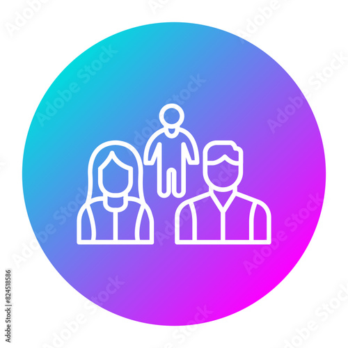 Happy Family vector icon. Can be used for Comfort iconset.