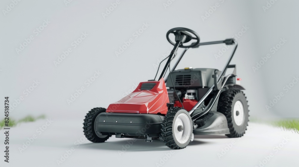 lawn mower view on a white background lawn mower view on a white background