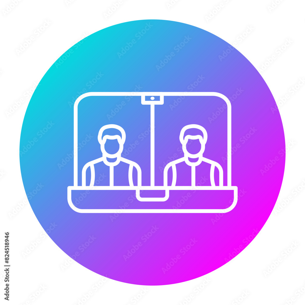 Online Meeting vector icon. Can be used for Home Based Business iconset. Online Meeting vector icon. Can be used for Home Based Business iconset.