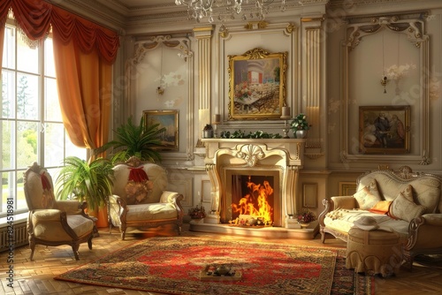 Classical Fireplace Interior