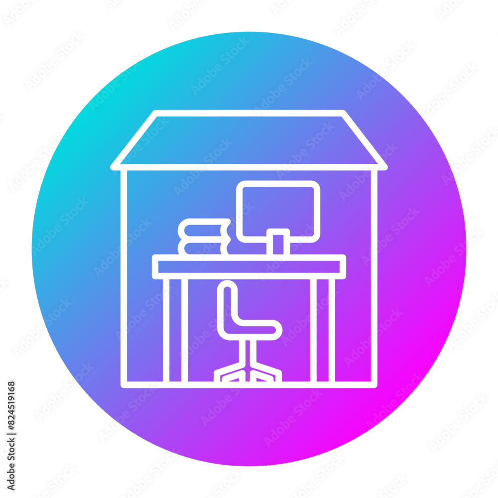 Home Office vector icon. Can be used for Home Based Business iconset. Home Office vector icon. Can be used for Home Based Business iconset.