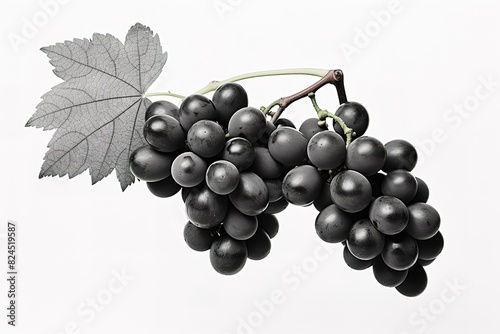 illustration of different variety of grape on white background