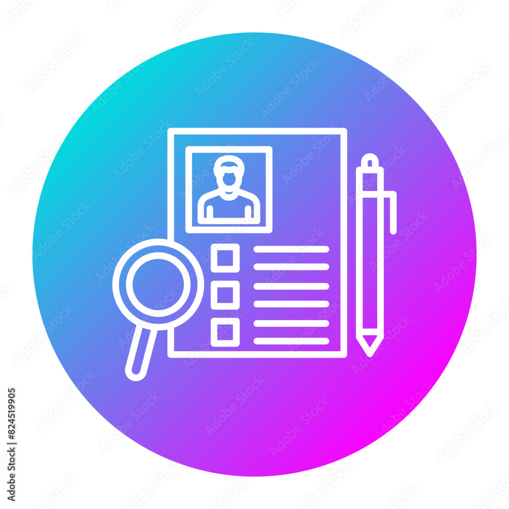 Background Check vector icon. Can be used for Job Search iconset. Background Check vector icon. Can be used for Job Search iconset.