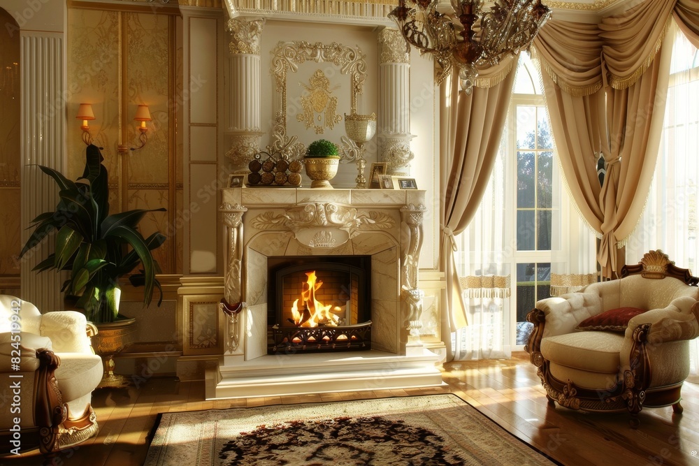 Classical Fireplace Interior