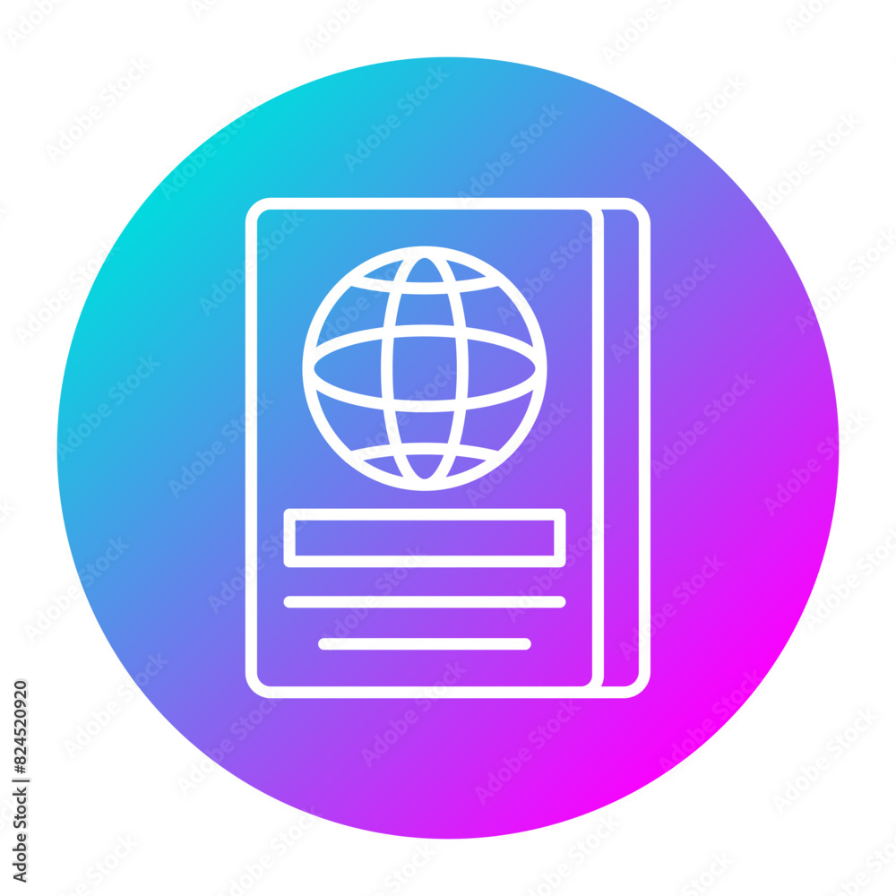 Passport vector icon. Can be used for Travel Agency iconset. Passport vector icon. Can be used for Travel Agency iconset.
