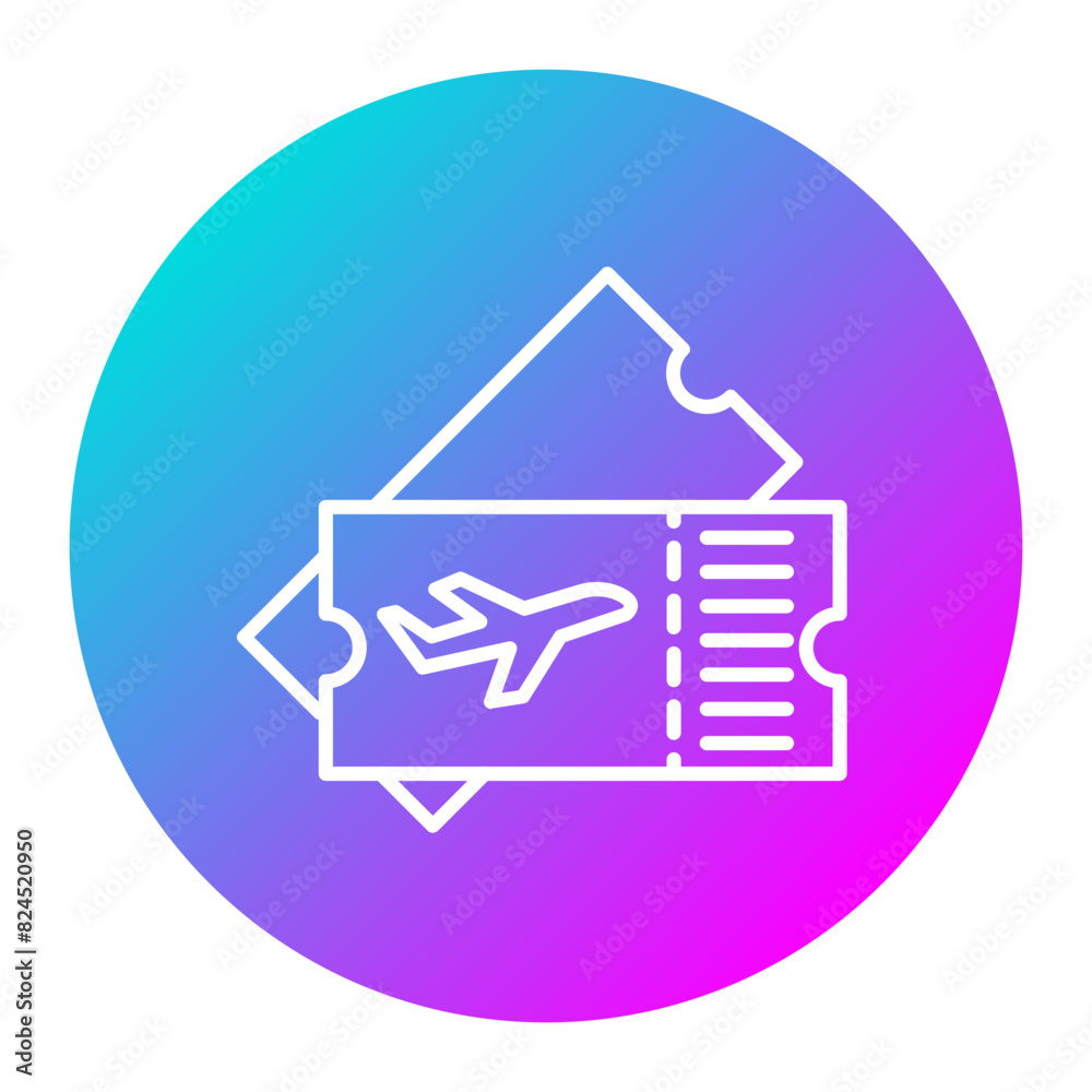 Obraz premium Ticket vector icon. Can be used for Travel Agency iconset.