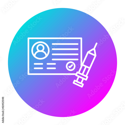 Vaccination Certificate vector icon. Can be used for Travel Agency iconset.