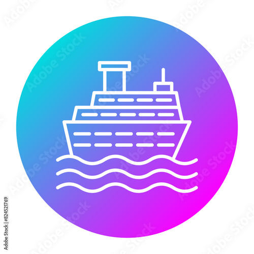 Cruise vector icon. Can be used for Travel Agency iconset.