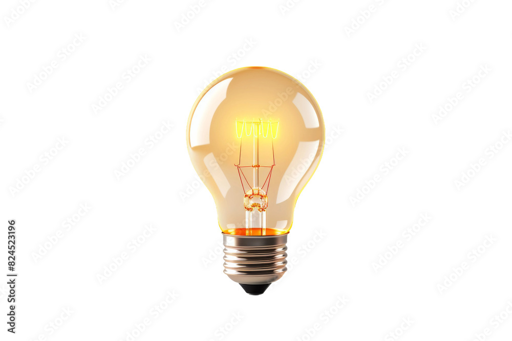 Illuminating Universes: A Yellow Light Bulb on a White Canvas on a White or Clear Surface PNG Transparent Background. Illuminating Universes: A Yellow Light Bulb on a White Canvas on a White or Clear Surface PNG Transparent Background.