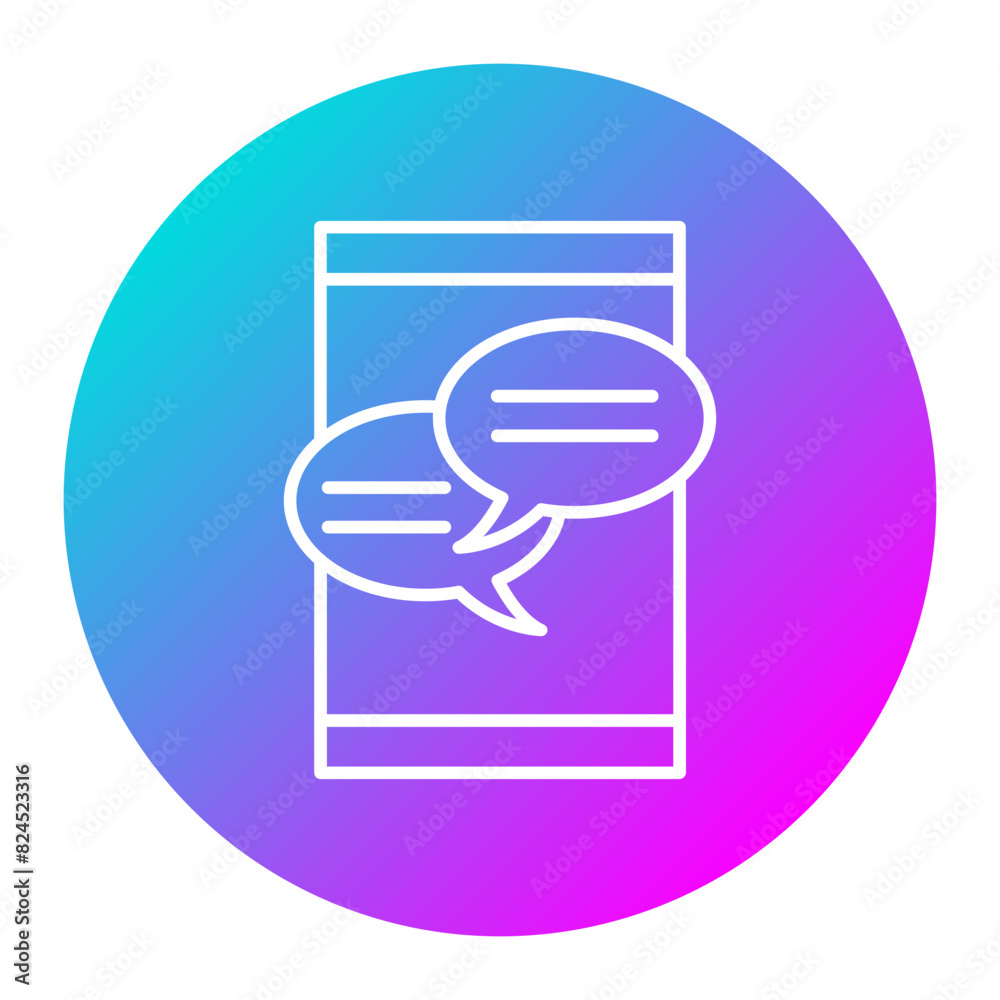 Text Messaging vector icon. Can be used for Communication and Media iconset. Text Messaging vector icon. Can be used for Communication and Media iconset.