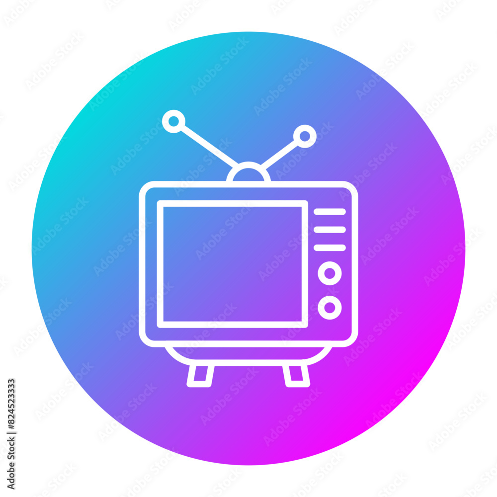 Television vector icon. Can be used for Communication and Media iconset. Television vector icon. Can be used for Communication and Media iconset.