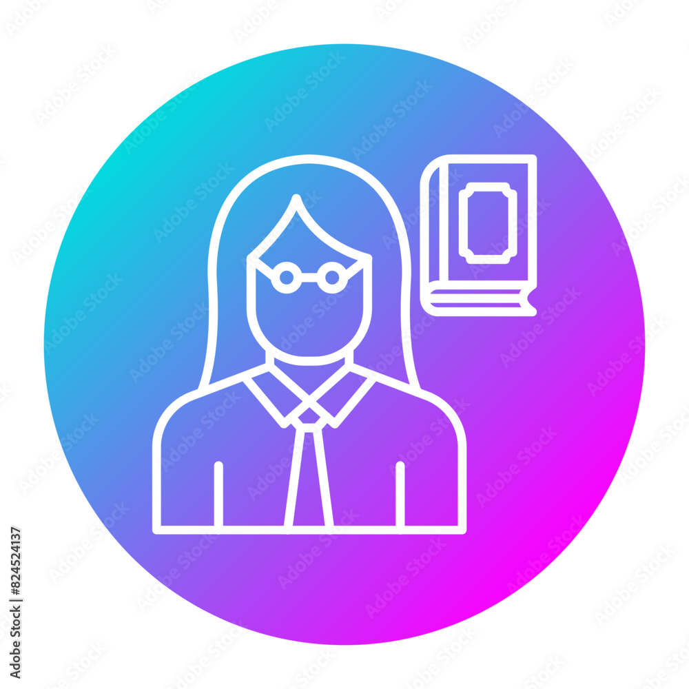 Professor Female vector icon. Can be used for Online Education iconset. Professor Female vector icon. Can be used for Online Education iconset.
