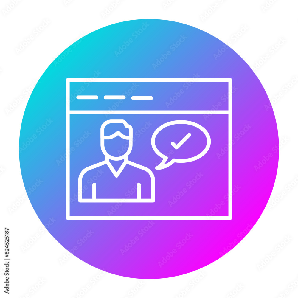 Online Testimonials vector icon. Can be used for Customer Feedback iconset. Online Testimonials vector icon. Can be used for Customer Feedback iconset.