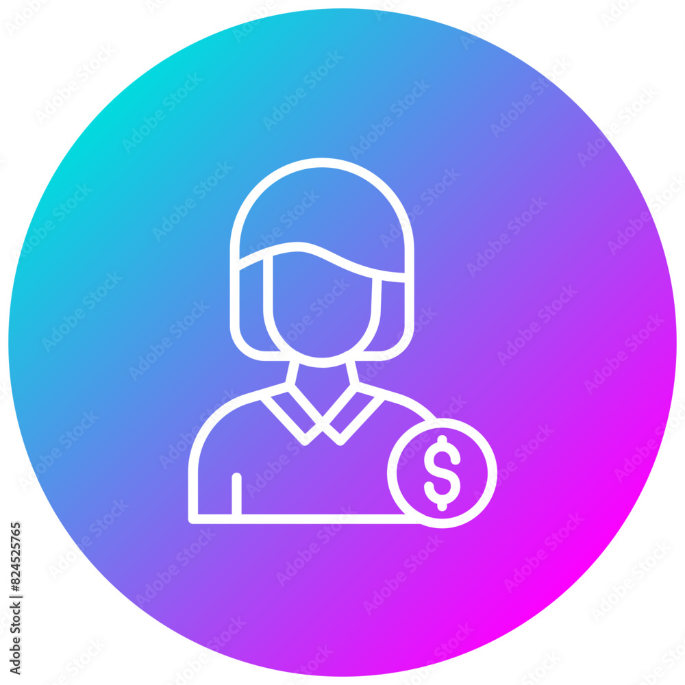Salesperson vector icon. Can be used for Women iconset. Salesperson vector icon. Can be used for Women iconset.