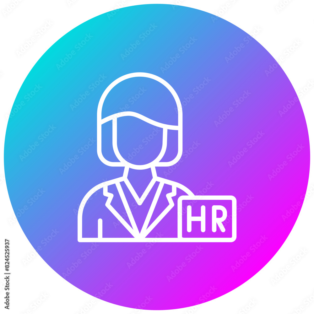 Human Resources Manager vector icon. Can be used for Women iconset. Human Resources Manager vector icon. Can be used for Women iconset.