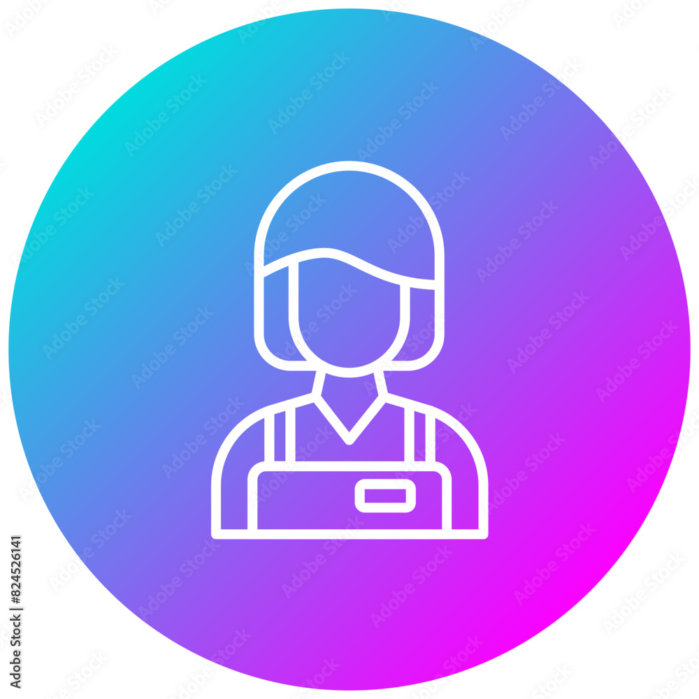 Retail Worker vector icon. Can be used for Women iconset. Retail Worker vector icon. Can be used for Women iconset.
