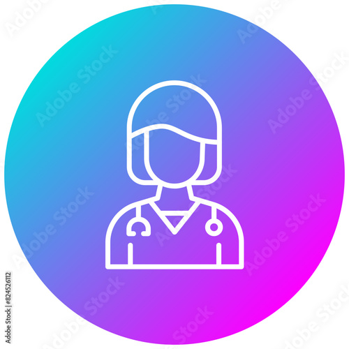 Doctor vector icon. Can be used for Women iconset.