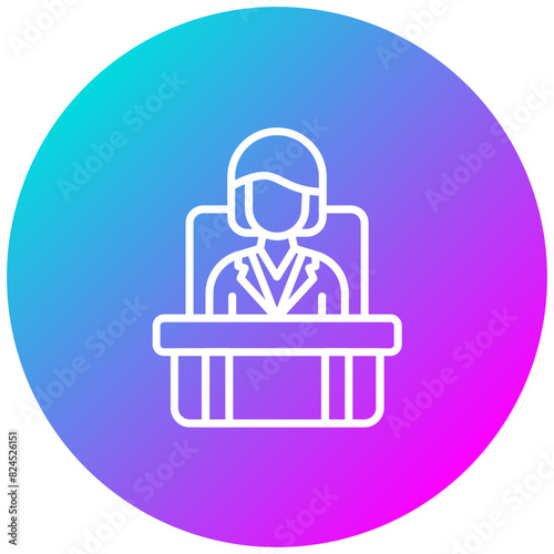 Executive vector icon. Can be used for Women iconset.