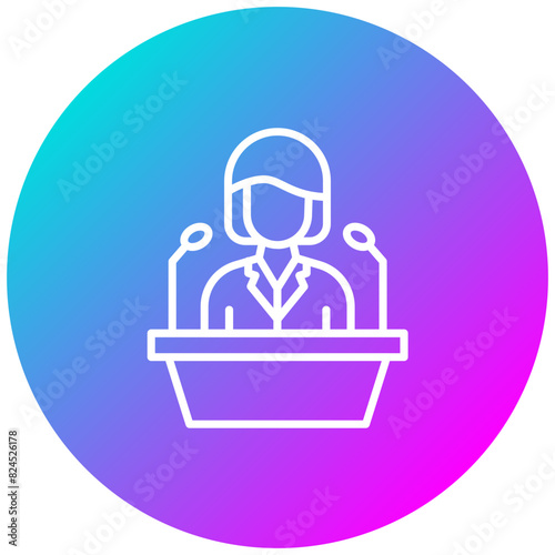 Lecturer vector icon. Can be used for Women iconset.