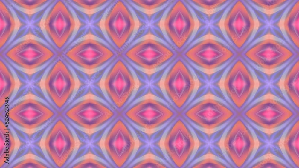 Animation of a colorful kaleidoscope. Abstract geometric background. Video effect for post-production. 3D looped animation.