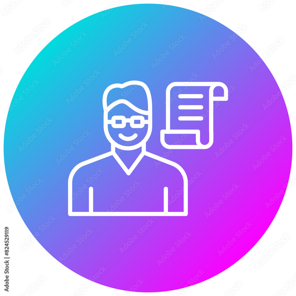 Historian vector icon. Can be used for Diversity iconset. Historian vector icon. Can be used for Diversity iconset.