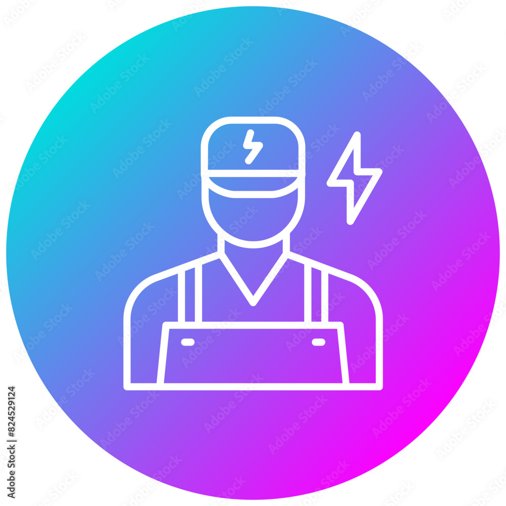 Electrician vector icon. Can be used for Diversity iconset.