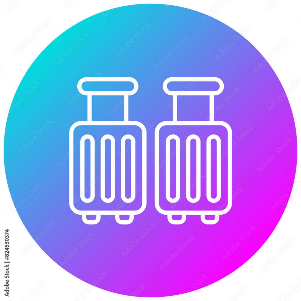 Luggage vector icon. Can be used for Beach Resort iconset. Luggage vector icon. Can be used for Beach Resort iconset.