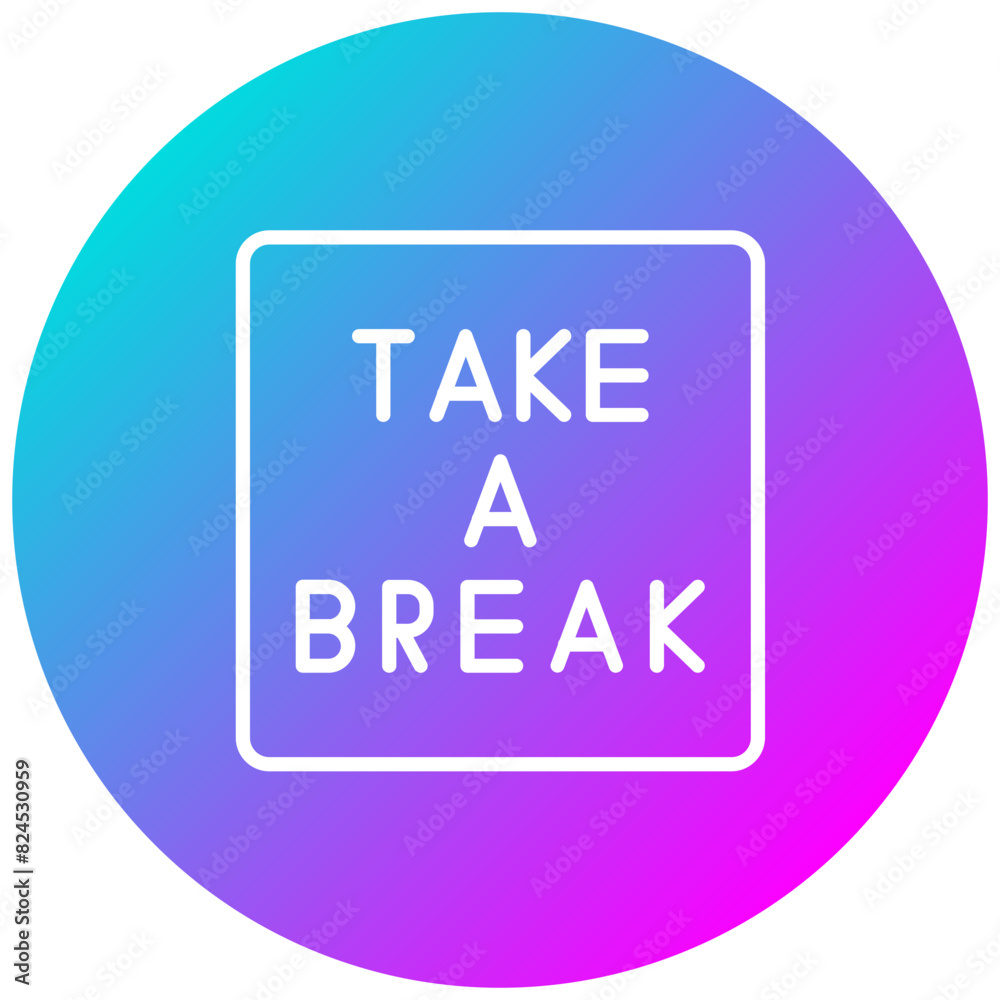 Take a Break vector icon. Can be used for Casino iconset.