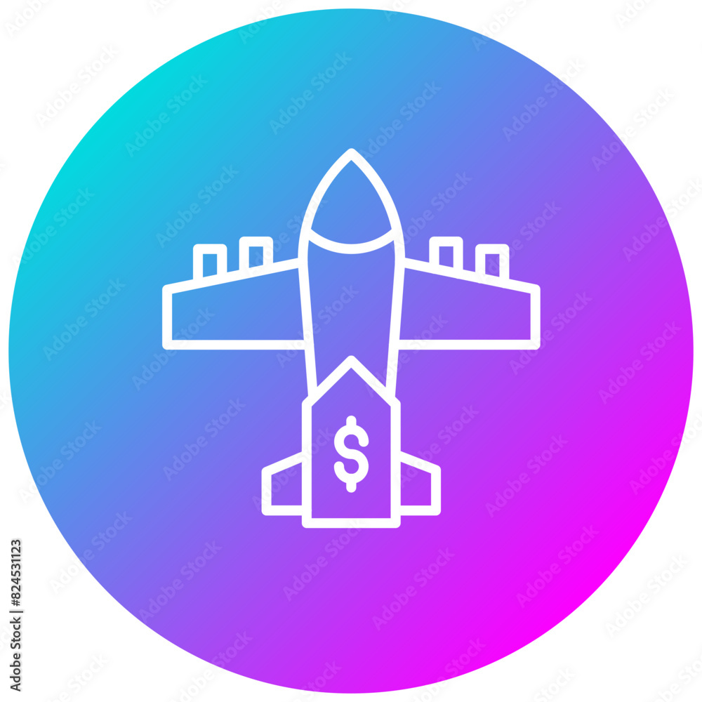 Airfare Reimbursement vector icon. Can be used for Casino iconset.