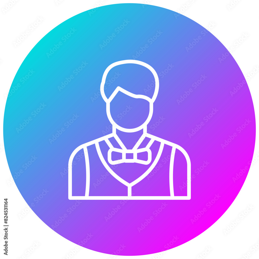 Male Croupier vector icon. Can be used for Casino iconset. Male Croupier vector icon. Can be used for Casino iconset.