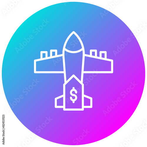 Airfare Reimbursement vector icon. Can be used for Casino iconset.