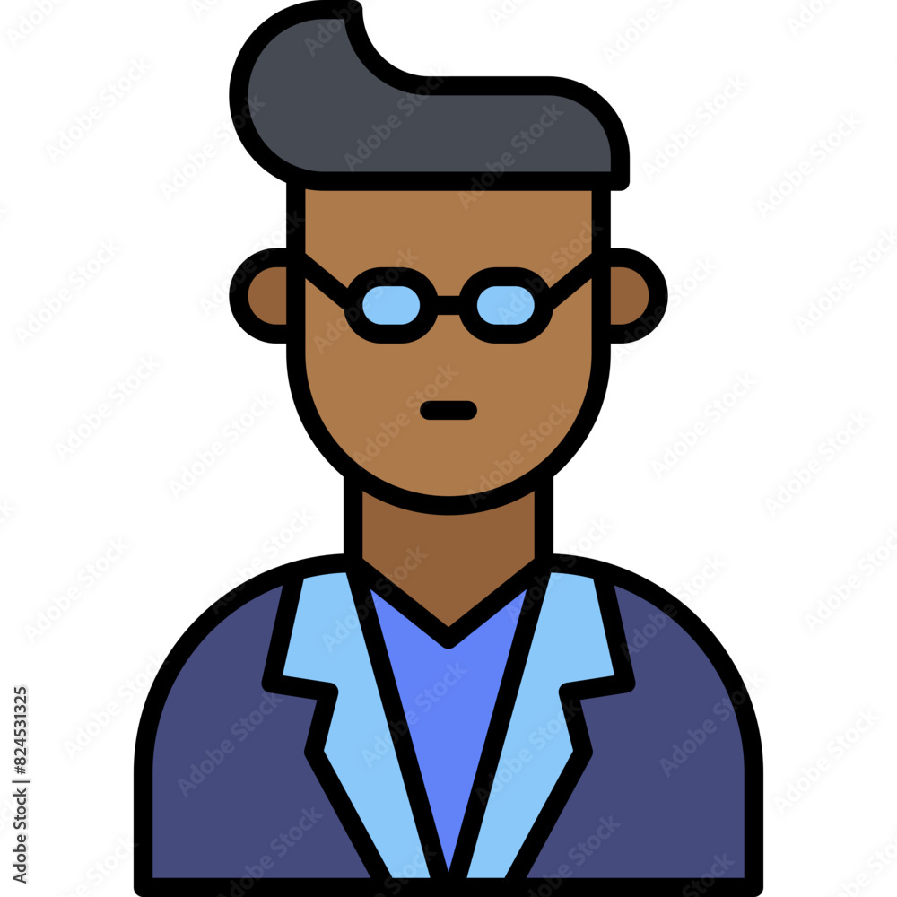Vector Icon Male, lecturer, professor, scientist, user Vector Icon Male, lecturer, professor, scientist, user