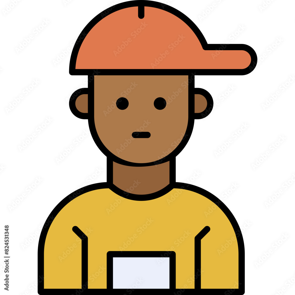 Vector Icon Kid, person, avatar, boy, cap Vector Icon Kid, person, avatar, boy, cap