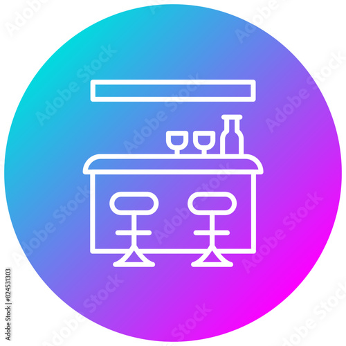 Bar vector icon. Can be used for Casino iconset.