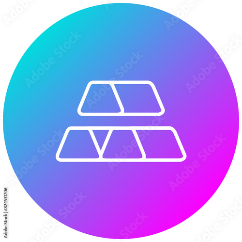 Pig Iron vector icon. Can be used for Mettalurgy iconset.