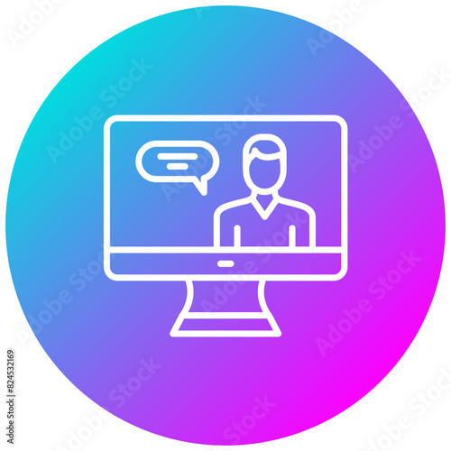 Online Counselling vector icon. Can be used for Psychology iconset.