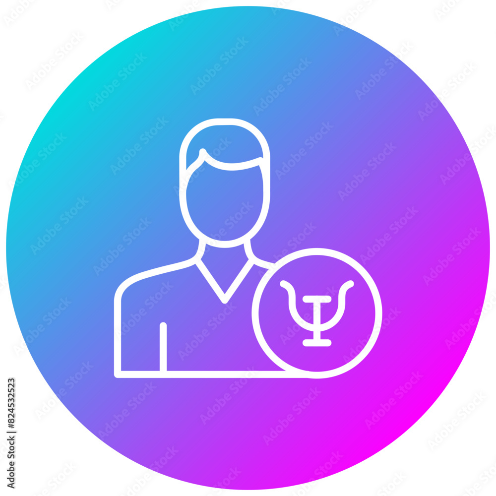 Psychologist Male vector icon. Can be used for Psychology iconset. Psychologist Male vector icon. Can be used for Psychology iconset.