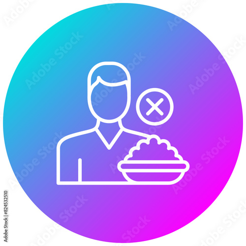 Eating Disorders vector icon. Can be used for Psychology iconset.