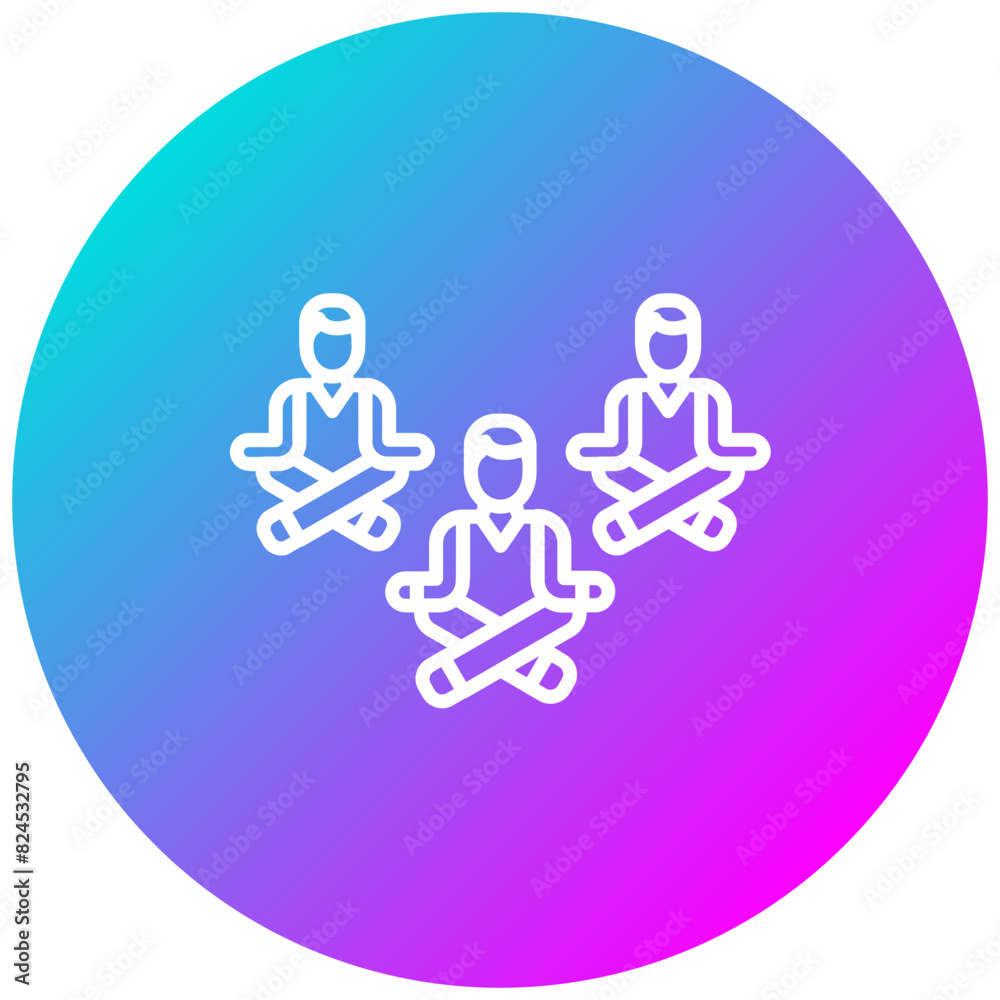 Meditation Training vector icon. Can be used for Psychology iconset. Meditation Training vector icon. Can be used for Psychology iconset.