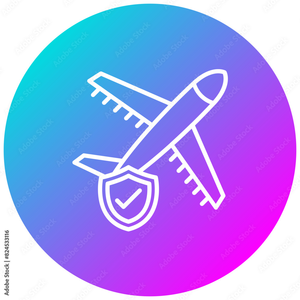 Travel Insurance vector icon. Can be used for Adventure iconset.