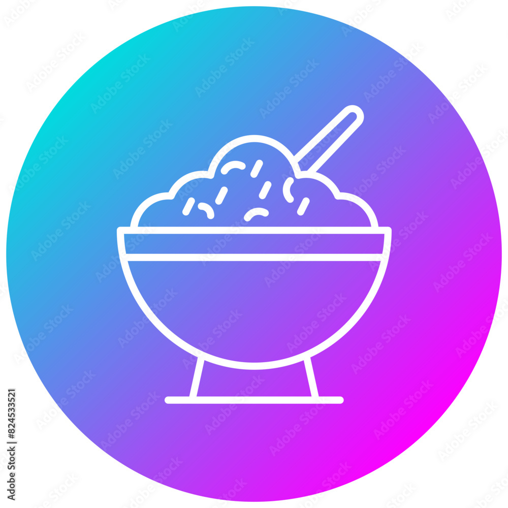 Porridge vector icon. Can be used for Nutrition iconset. Porridge vector icon. Can be used for Nutrition iconset.