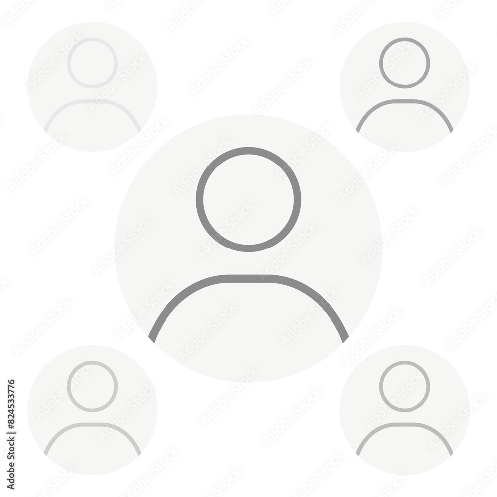 Flat illustration in grayscale. Avatar, user profile, person icon, gender neutral silhouette, profile picture. Suitable for social media profiles, icons, screensavers and as a template... Flat illustration in grayscale. Avatar, user profile, person icon, gender neutral silhouette, profile picture. Suitable for social media profiles, icons, screensavers and as a template...