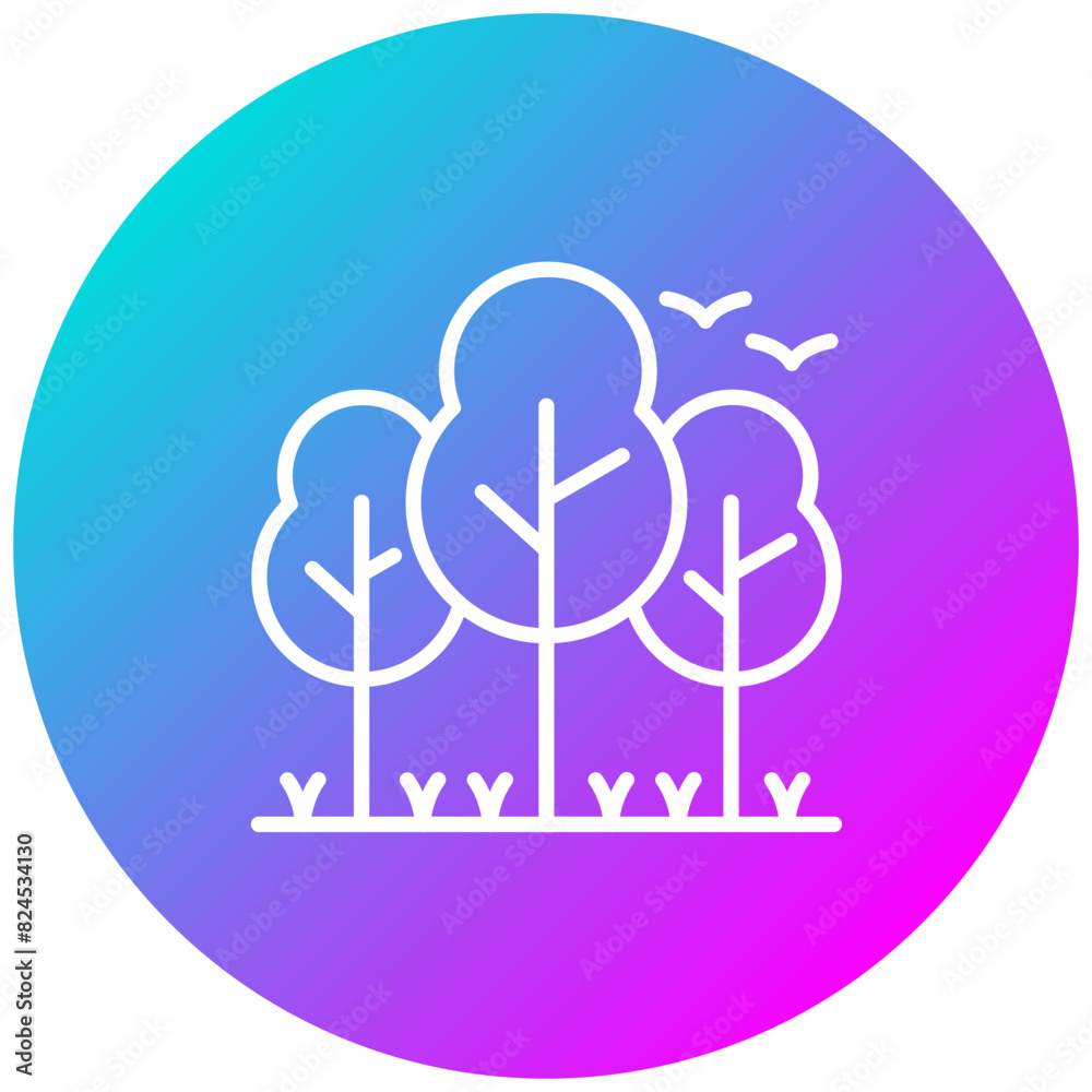 Forest vector icon. Can be used for Trekking iconset. Forest vector icon. Can be used for Trekking iconset.