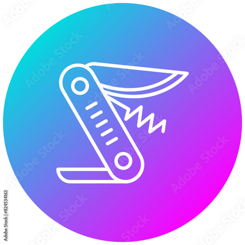 Swiss Army knife vector icon. Can be used for Trekking iconset.