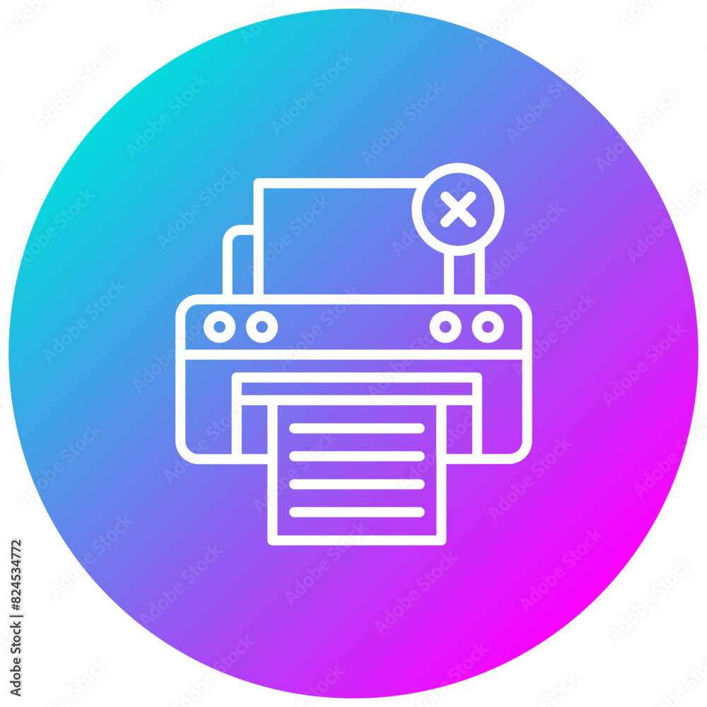 Printer Error vector icon. Can be used for Printing iconset. Printer Error vector icon. Can be used for Printing iconset.